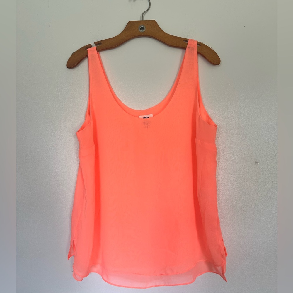 Old Navy Neon Coral Tank Top